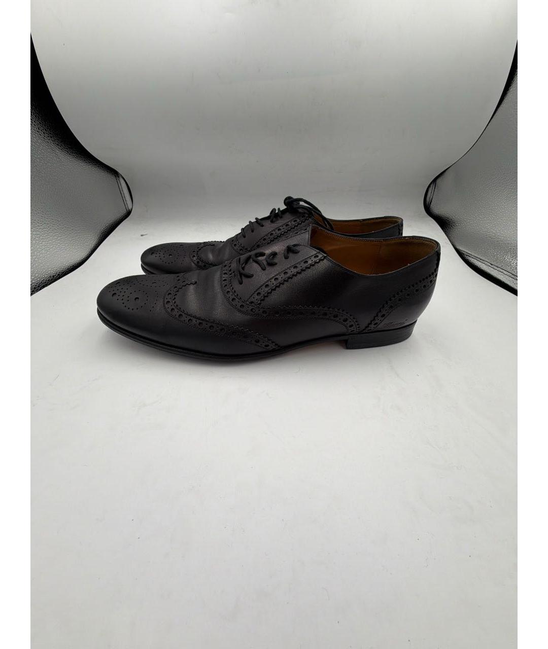 GUCCI Черные кожаные туфли, фото 7