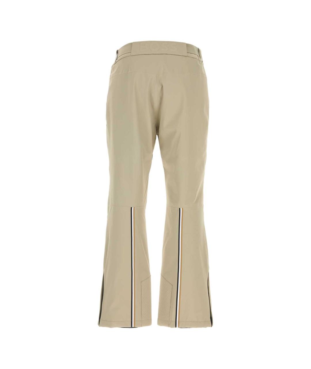 HUGO BOSS Бежевые полиэстеровые повседневные брюки, фото 2