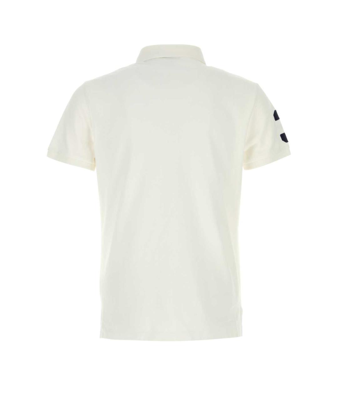 POLO RALPH LAUREN Белое хлопковое поло с коротким рукавом, фото 2