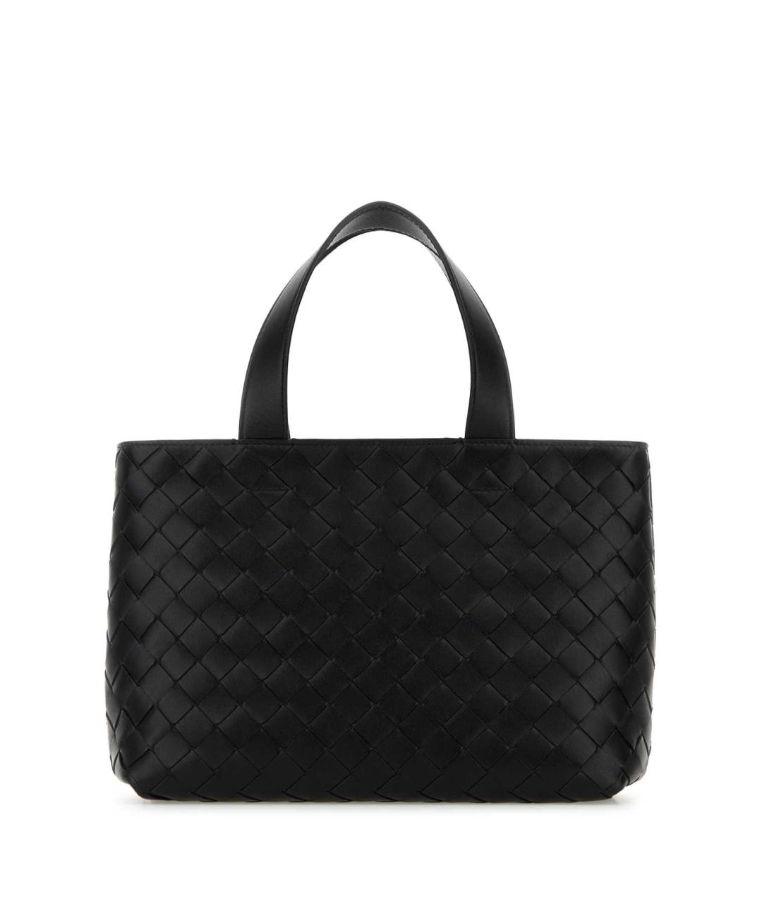 BOTTEGA VENETA Черная кожаная сумка тоут, фото 1