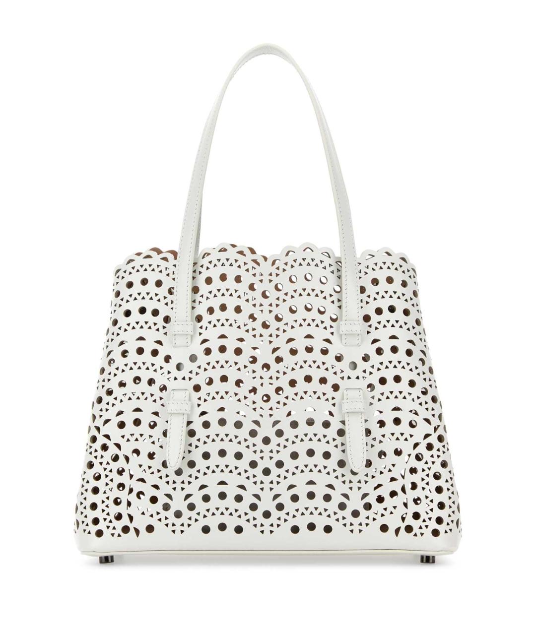 ALAIA Белая кожаная сумка тоут, фото 1