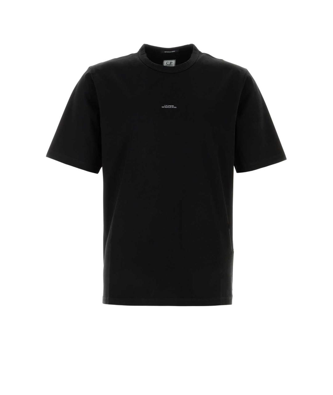 CP COMPANY Черная хлопковая футболка, фото 1