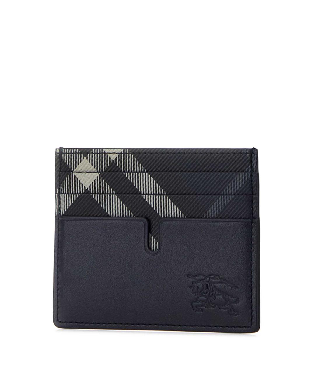 BURBERRY Темно-синий кожаный кардхолдер, фото 2