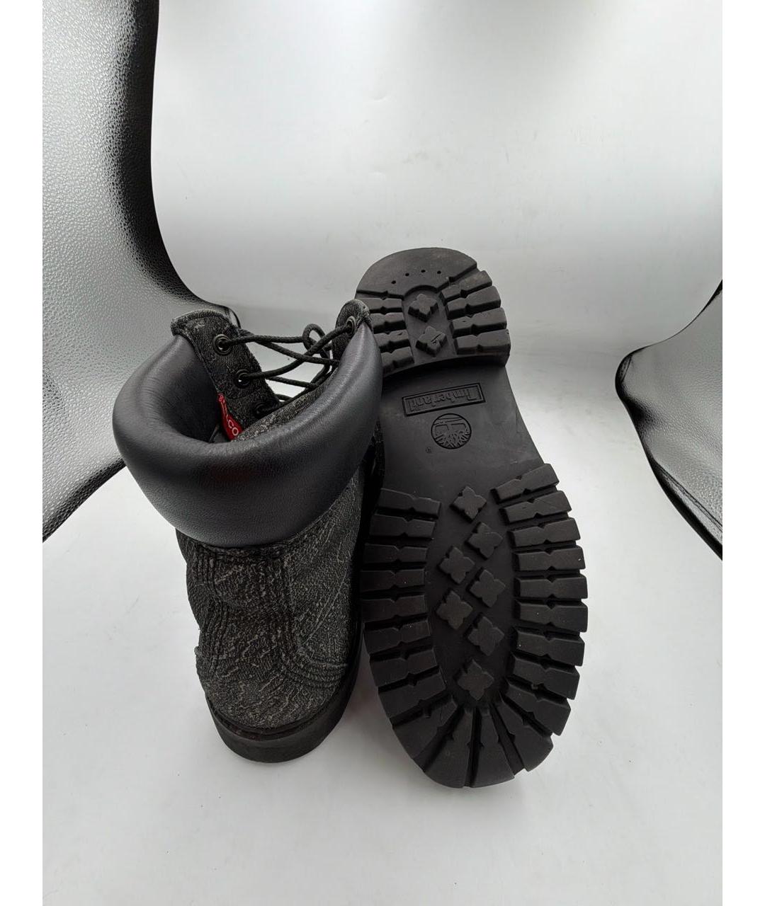 TIMBERLAND Антрацитовые нубуковые высокие ботинки, фото 5