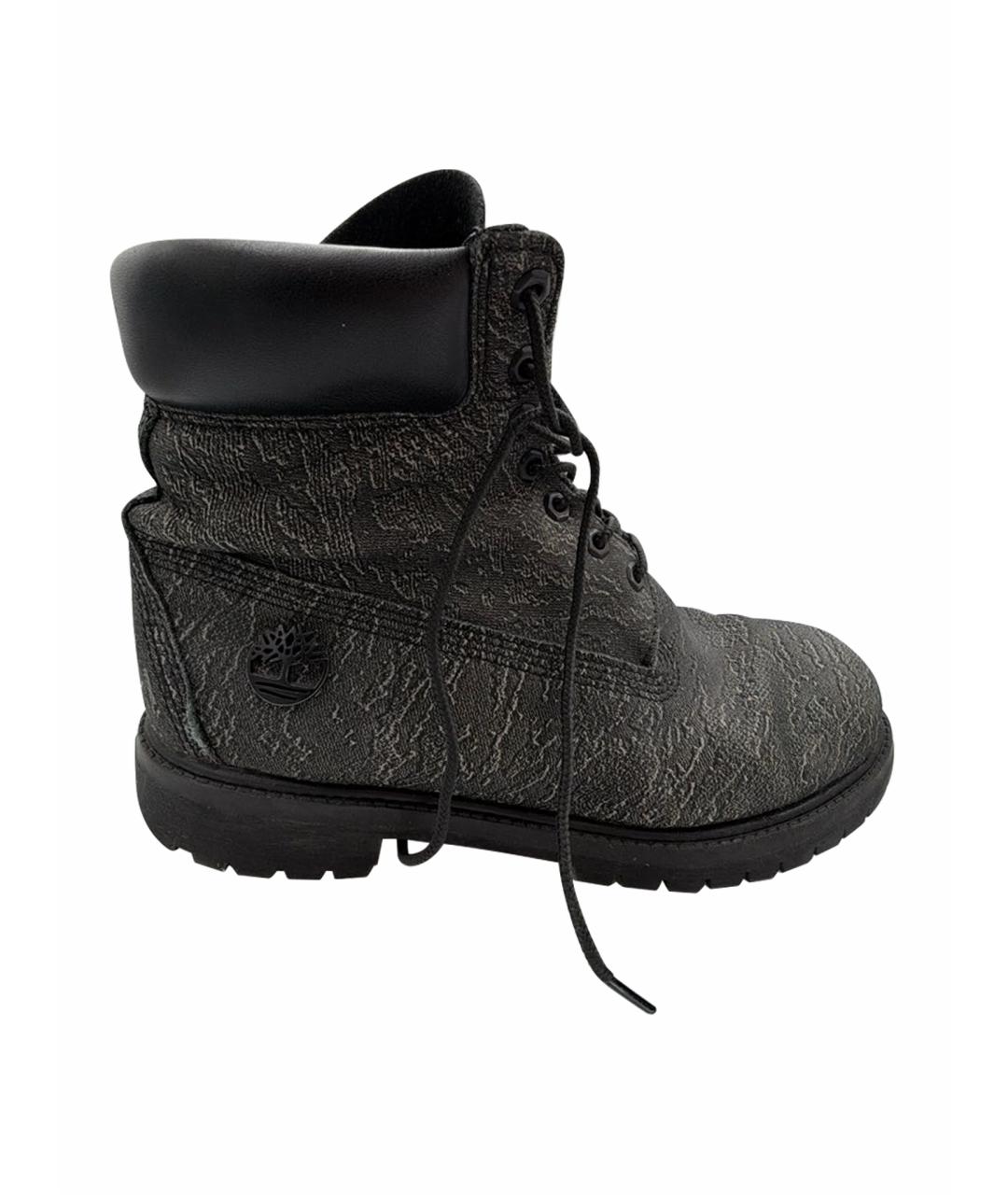 TIMBERLAND Антрацитовые нубуковые высокие ботинки, фото 1