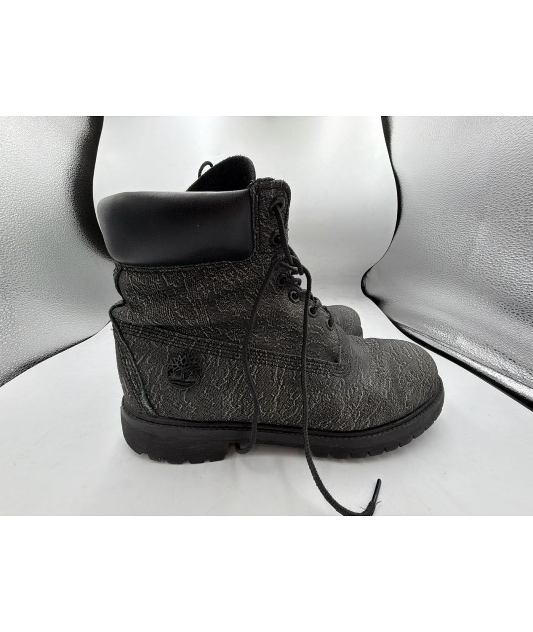 TIMBERLAND Антрацитовые нубуковые высокие ботинки, фото 6