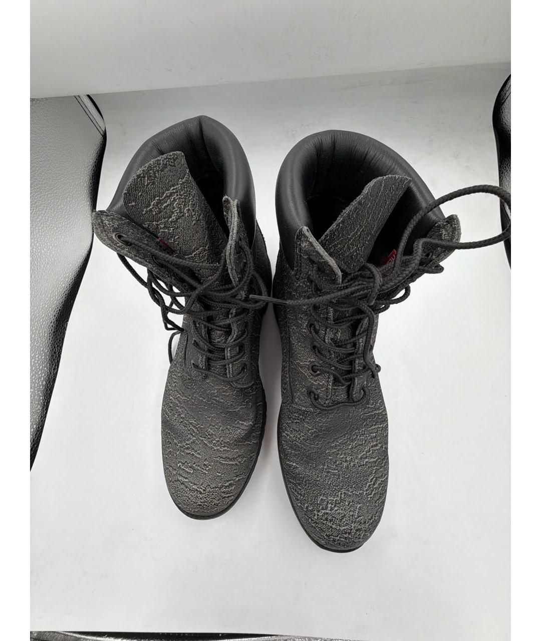 TIMBERLAND Антрацитовые нубуковые высокие ботинки, фото 3