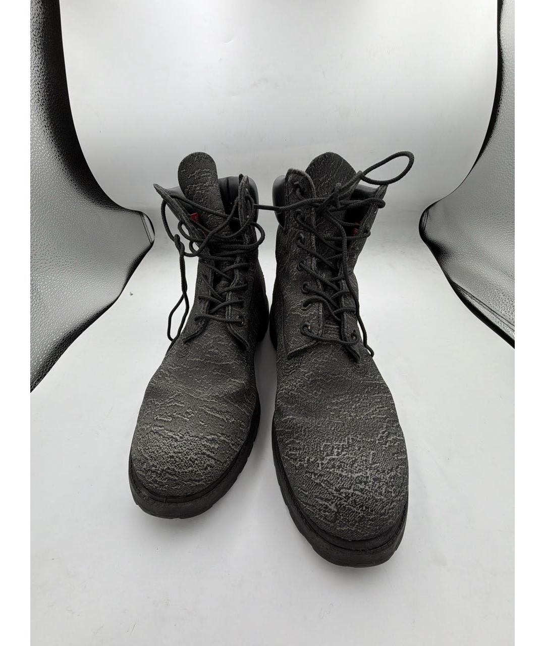 TIMBERLAND Антрацитовые нубуковые высокие ботинки, фото 2