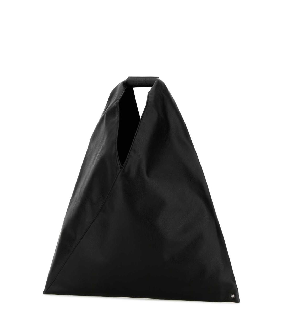 MM6 MAISON MARGIELA Черная кожаная сумка с короткими ручками, фото 2