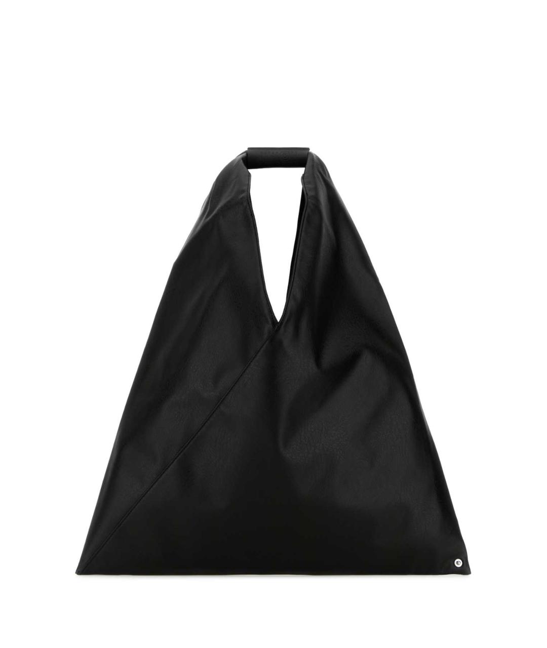 MM6 MAISON MARGIELA Черная кожаная сумка с короткими ручками, фото 1