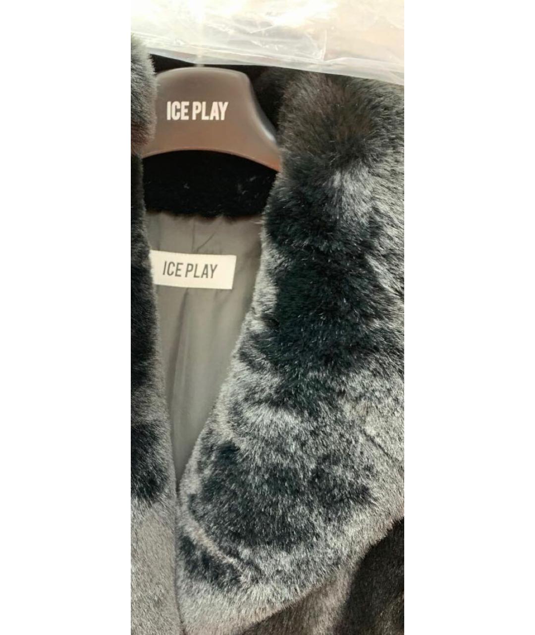 ICEBERG Черная меховая шуба, фото 4