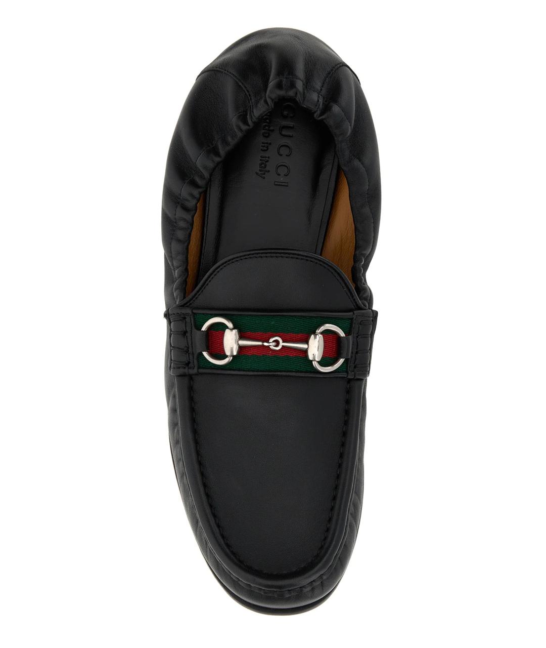 GUCCI Черные кожаные лоферы, фото 4