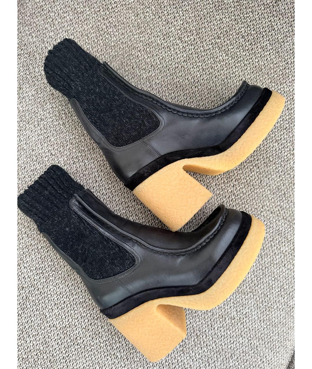 CHLOE Черные кожаные ботильоны, фото 4