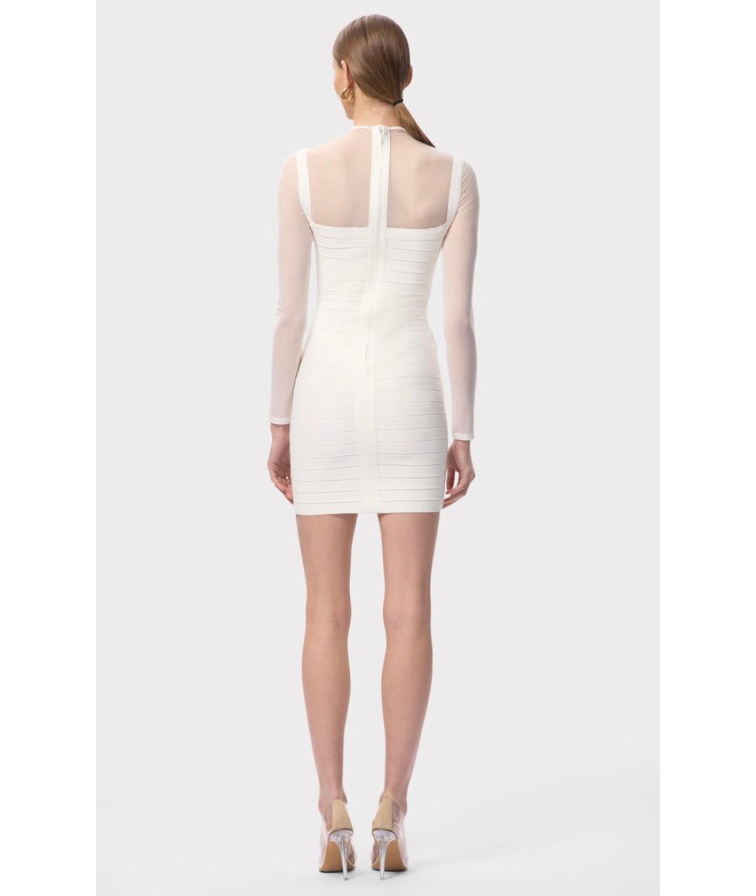 HERVE LEGER Белое коктейльное платье, фото 5
