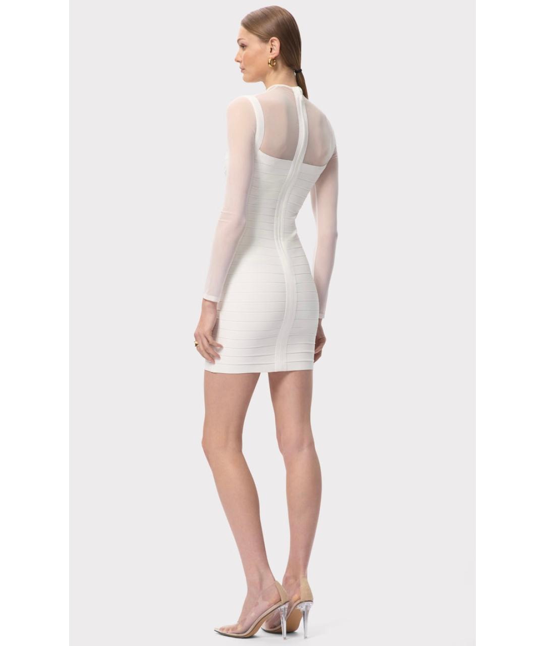 HERVE LEGER Белое коктейльное платье, фото 4