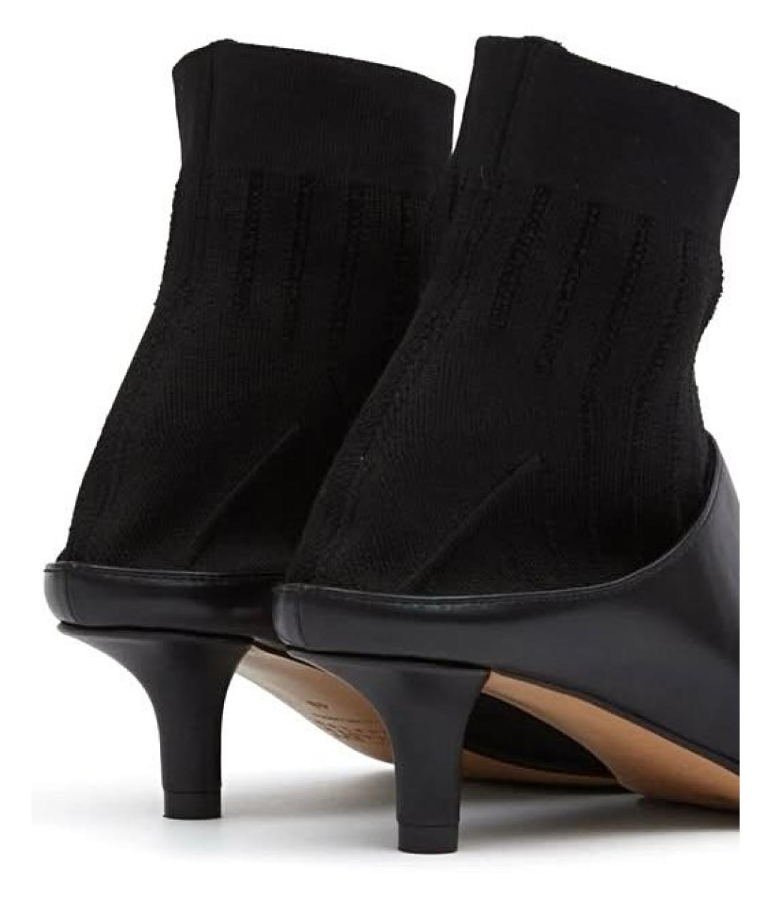 MM6 MAISON MARGIELA Черные кожаные ботильоны, фото 3