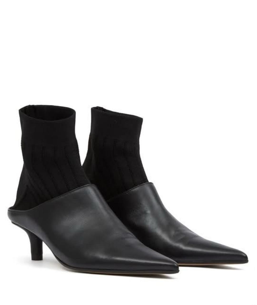 MM6 MAISON MARGIELA Черные кожаные ботильоны, фото 2
