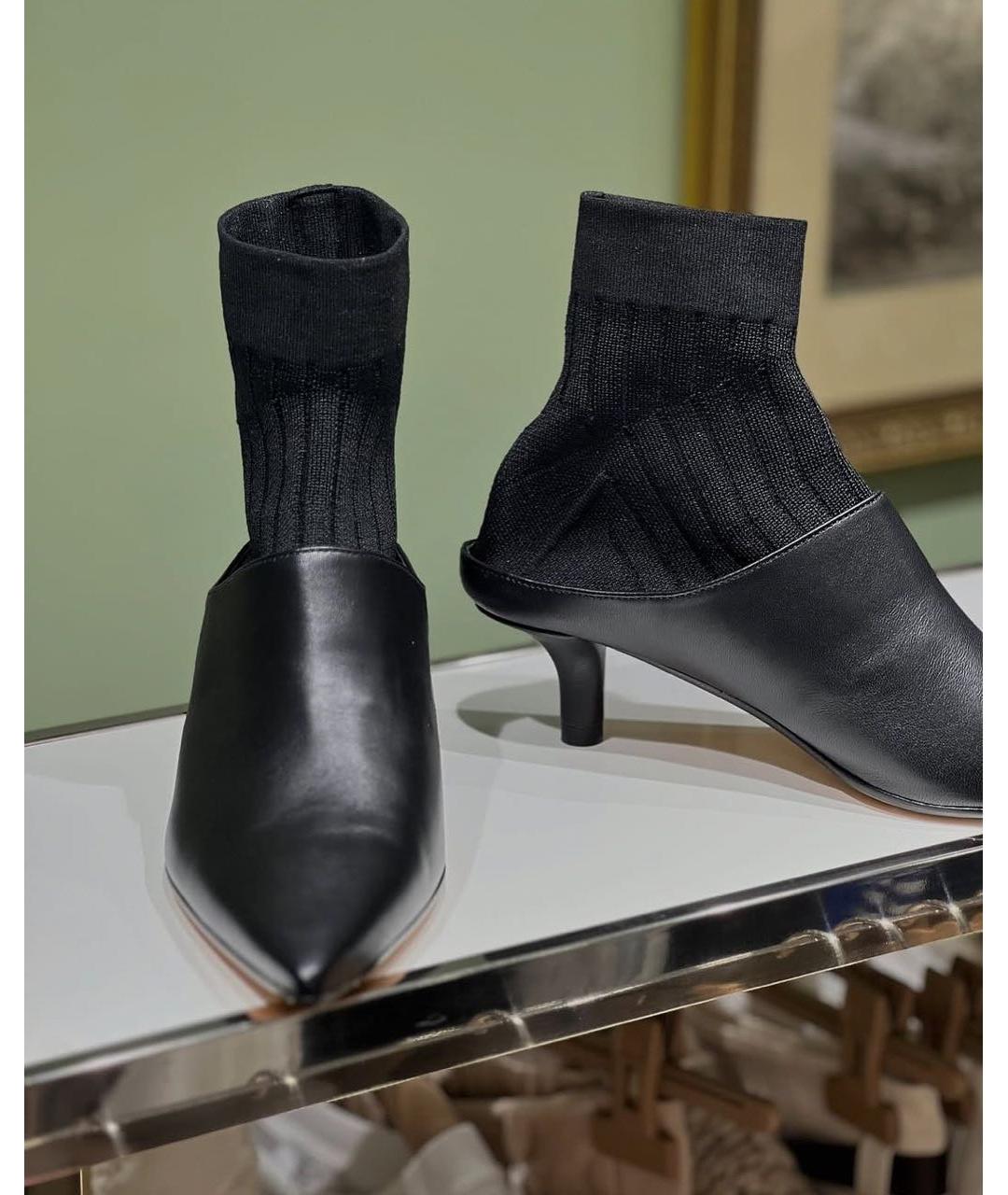 MM6 MAISON MARGIELA Черные кожаные ботильоны, фото 5