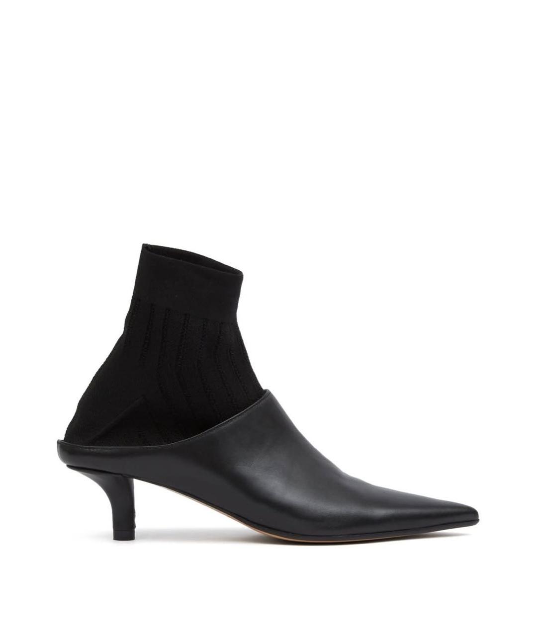 MM6 MAISON MARGIELA Черные кожаные ботильоны, фото 9