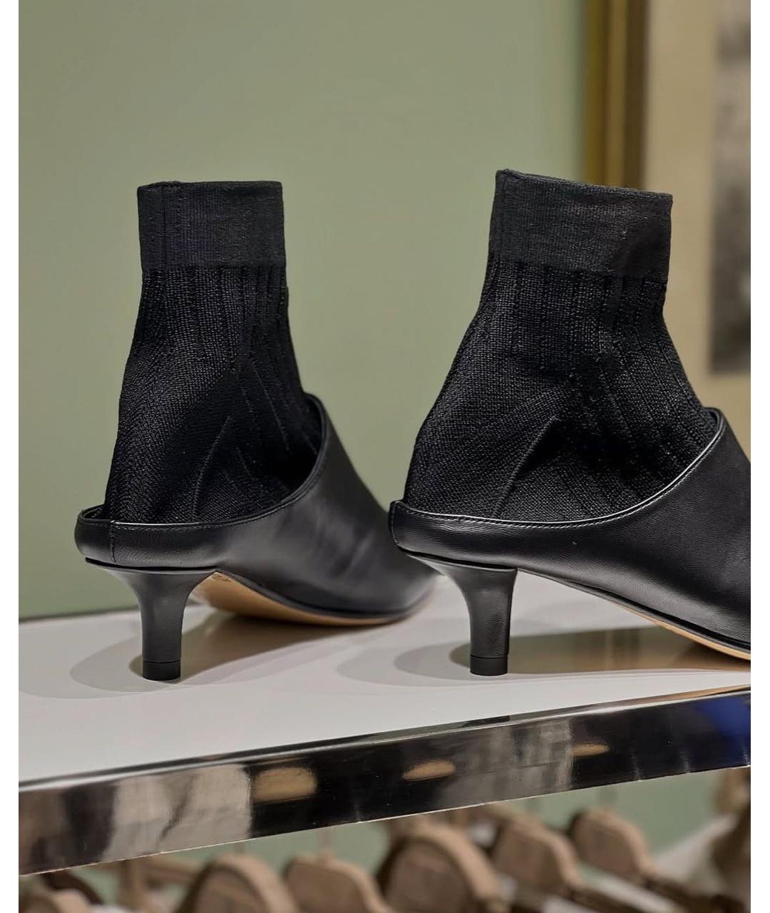 MM6 MAISON MARGIELA Черные кожаные ботильоны, фото 8