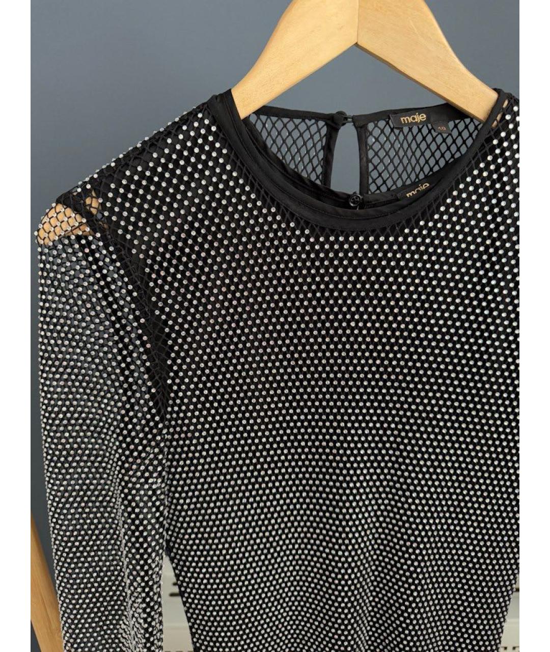 MAJE Черное коктейльное платье, фото 4