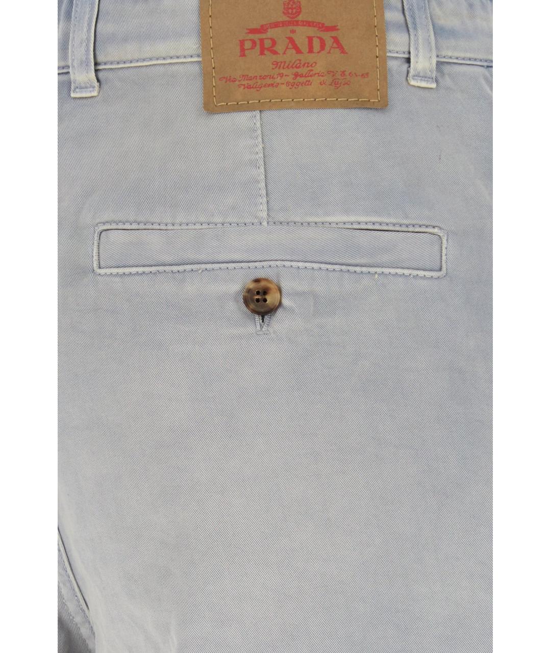 PRADA Голубые хлопковые шорты, фото 3