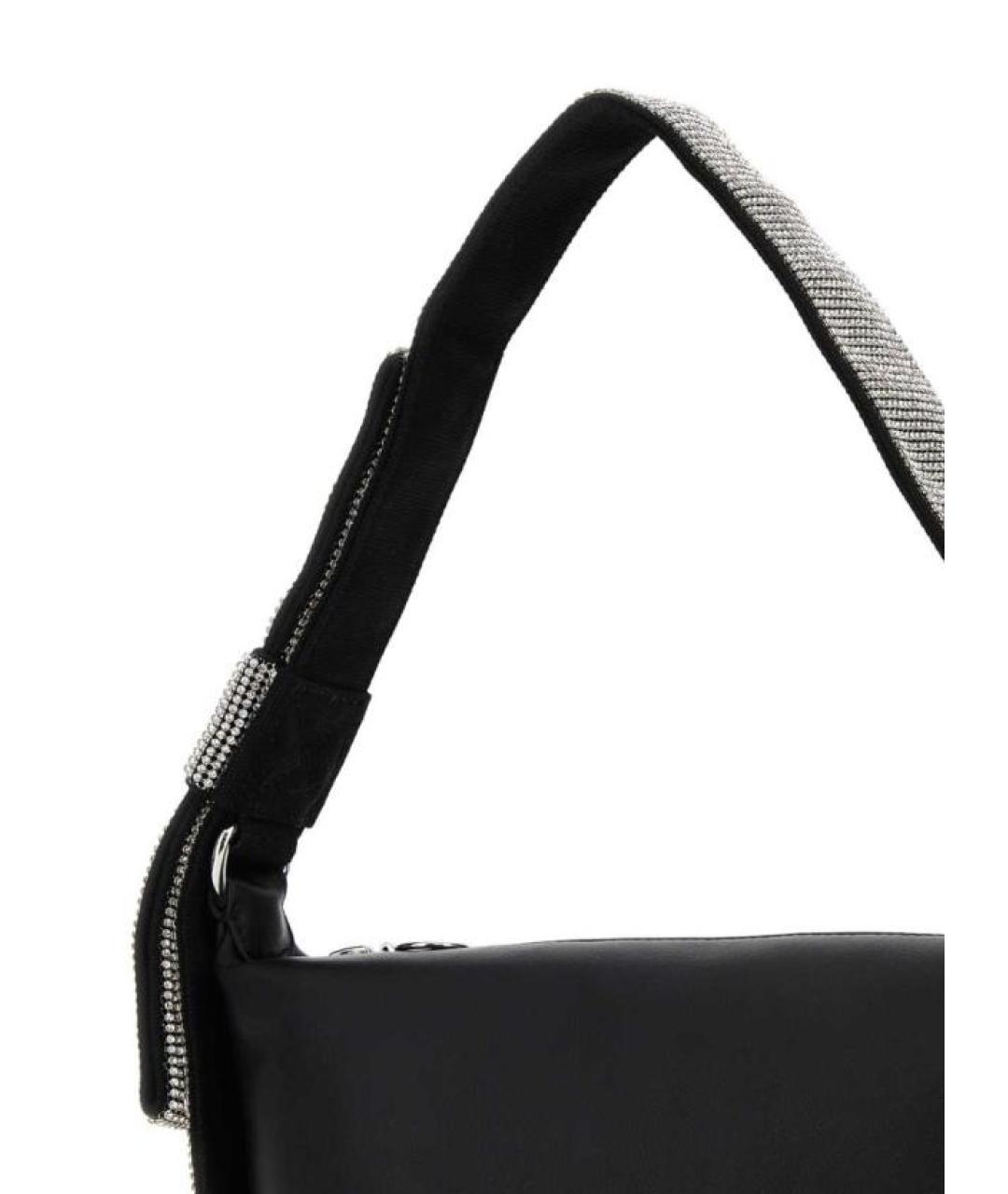 KARA Черная кожаная сумка с короткими ручками, фото 3