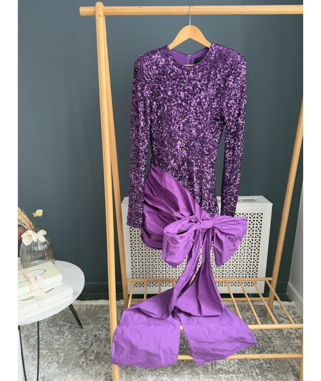 ROTATE Фиолетовое вечернее платье, фото 5