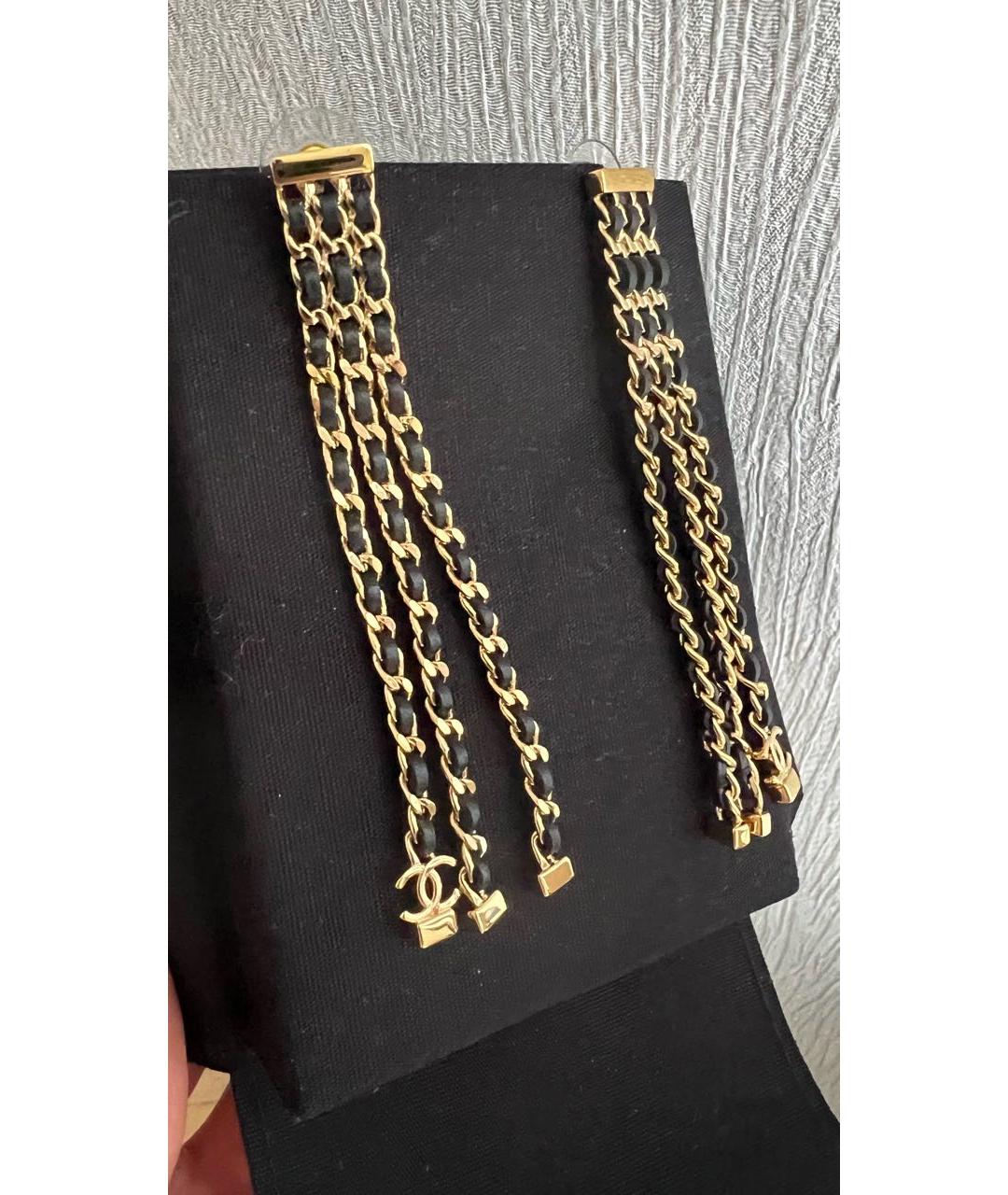 CHANEL Золотые серьги, фото 2