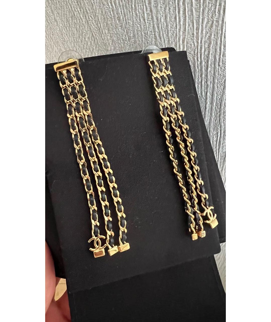 CHANEL Золотые серьги, фото 5