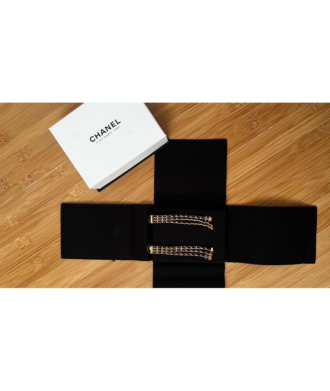 CHANEL Золотые серьги, фото 4