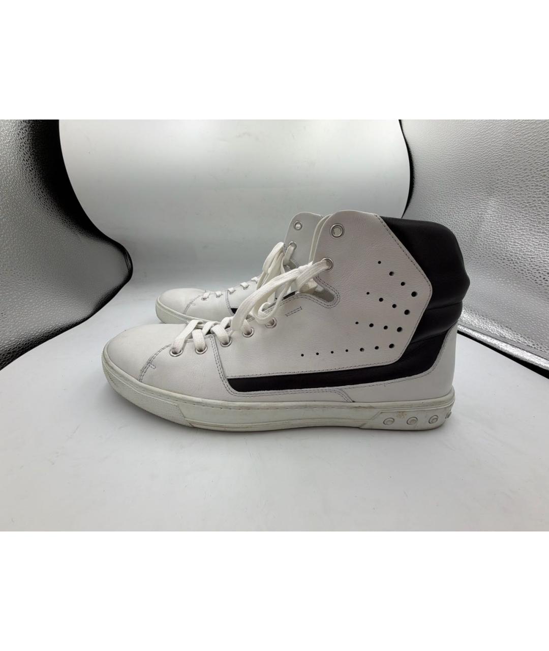 TOD'S Белые кожаные высокие кроссовки / кеды, фото 6