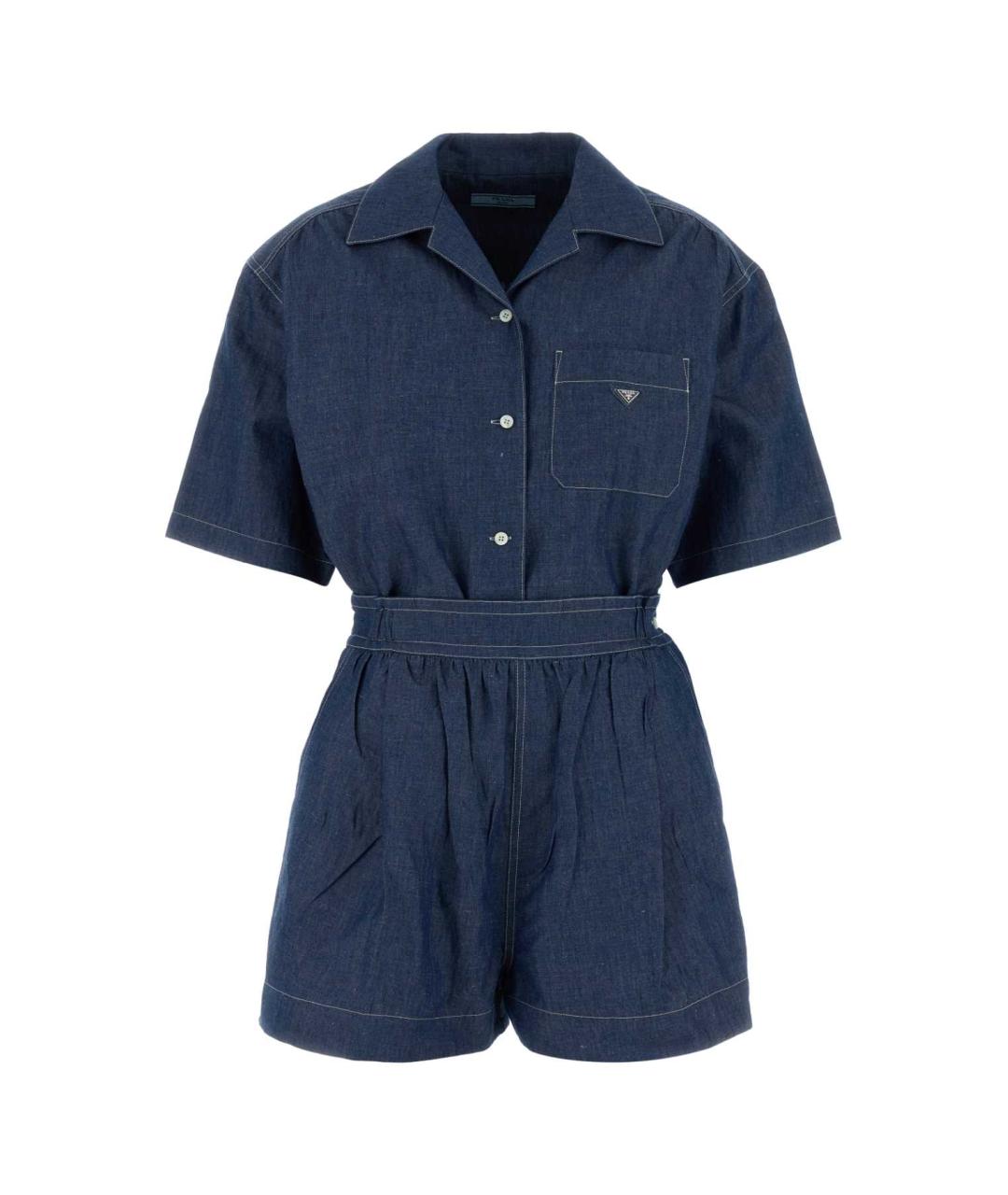 PRADA Синий хлопковый комбинезон, фото 1