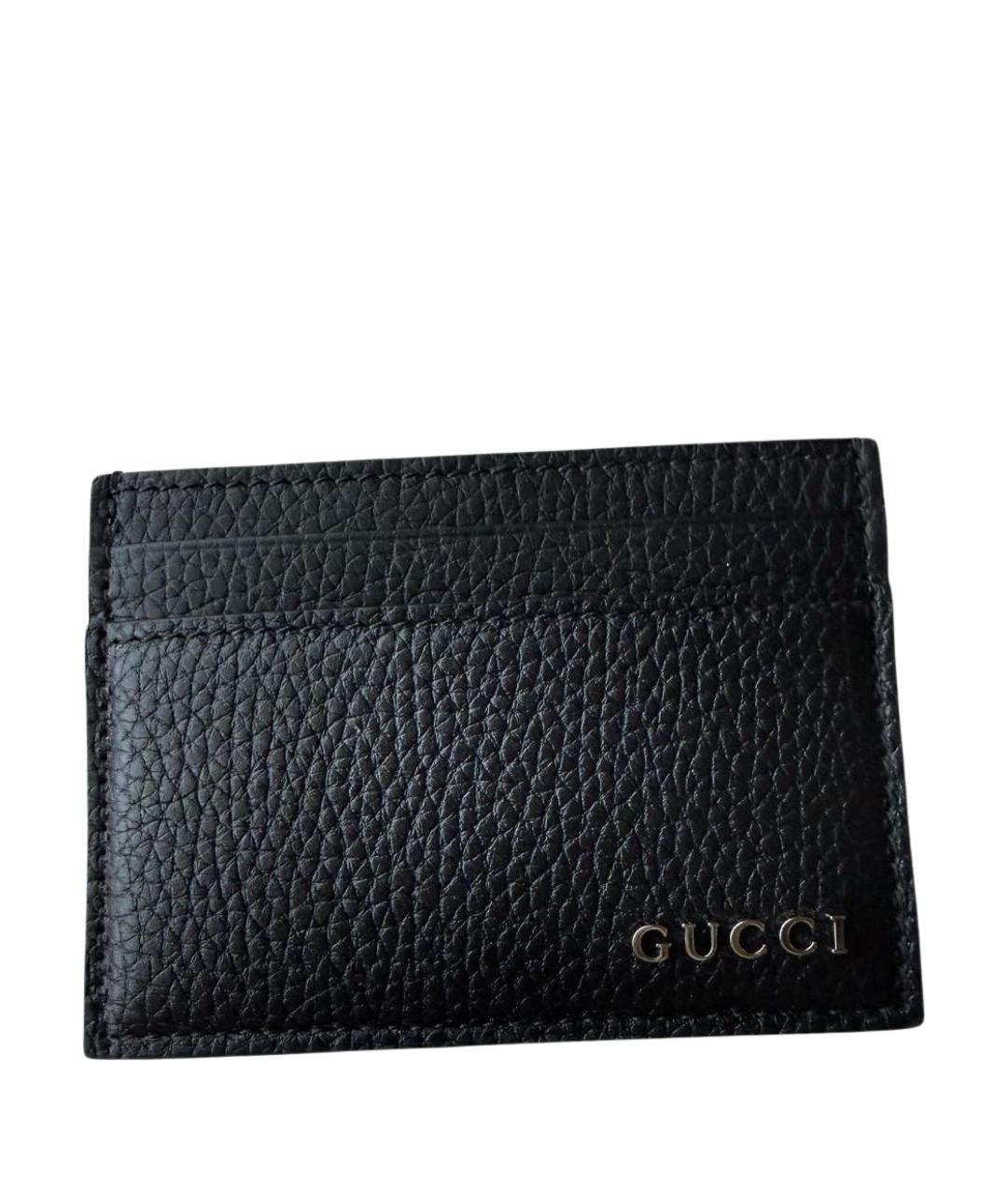 GUCCI Черный кожаный кардхолдер, фото 1