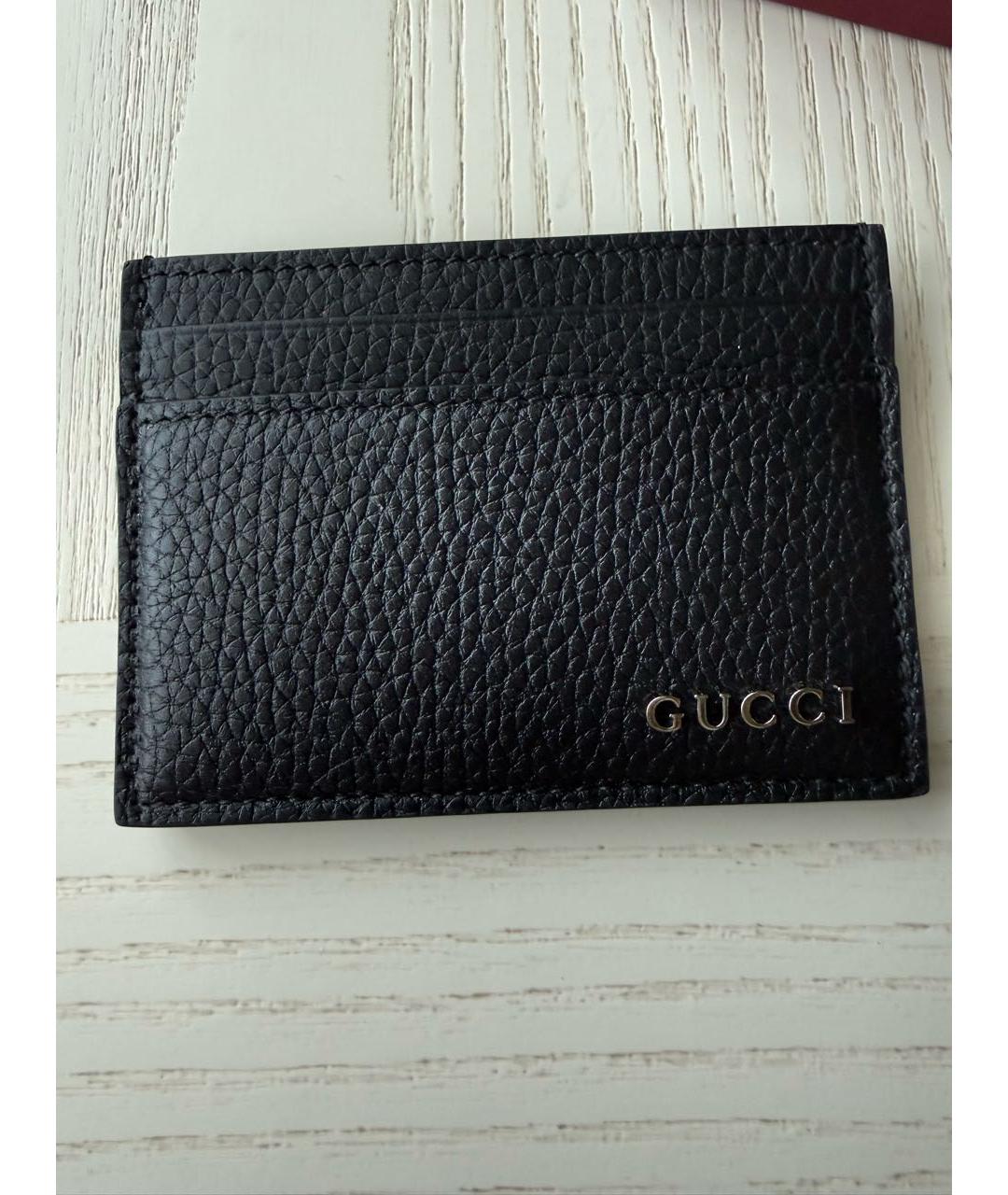 GUCCI Черный кожаный кардхолдер, фото 5