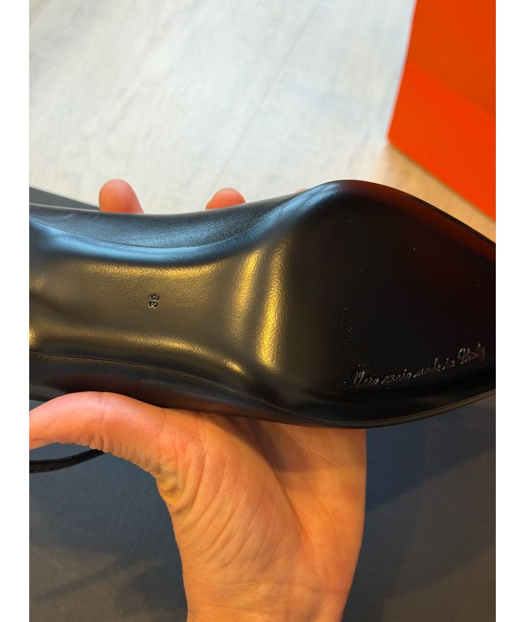 DOLCE&GABBANA Черные кожаные туфли, фото 6