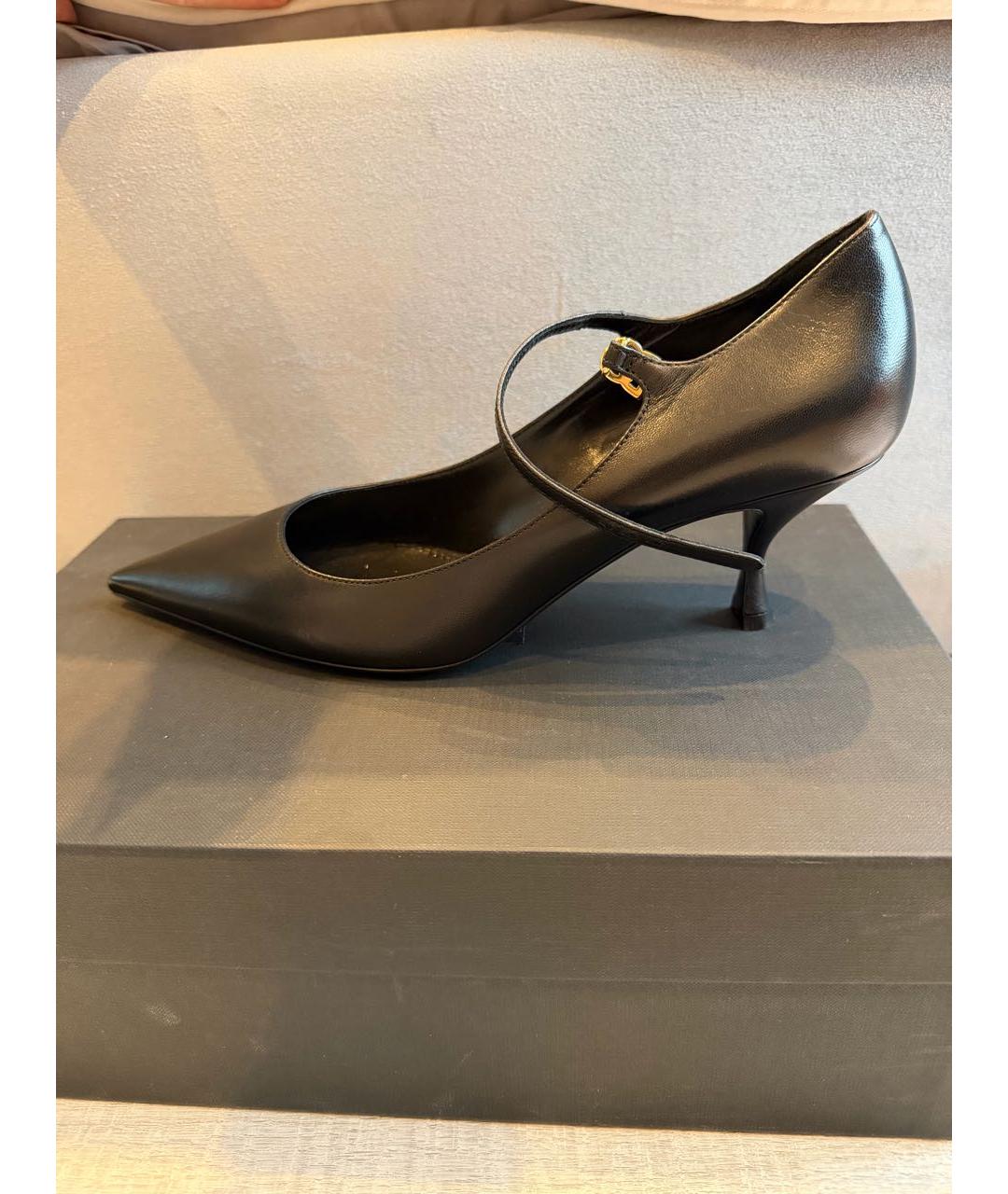 DOLCE&GABBANA Черные кожаные туфли, фото 7