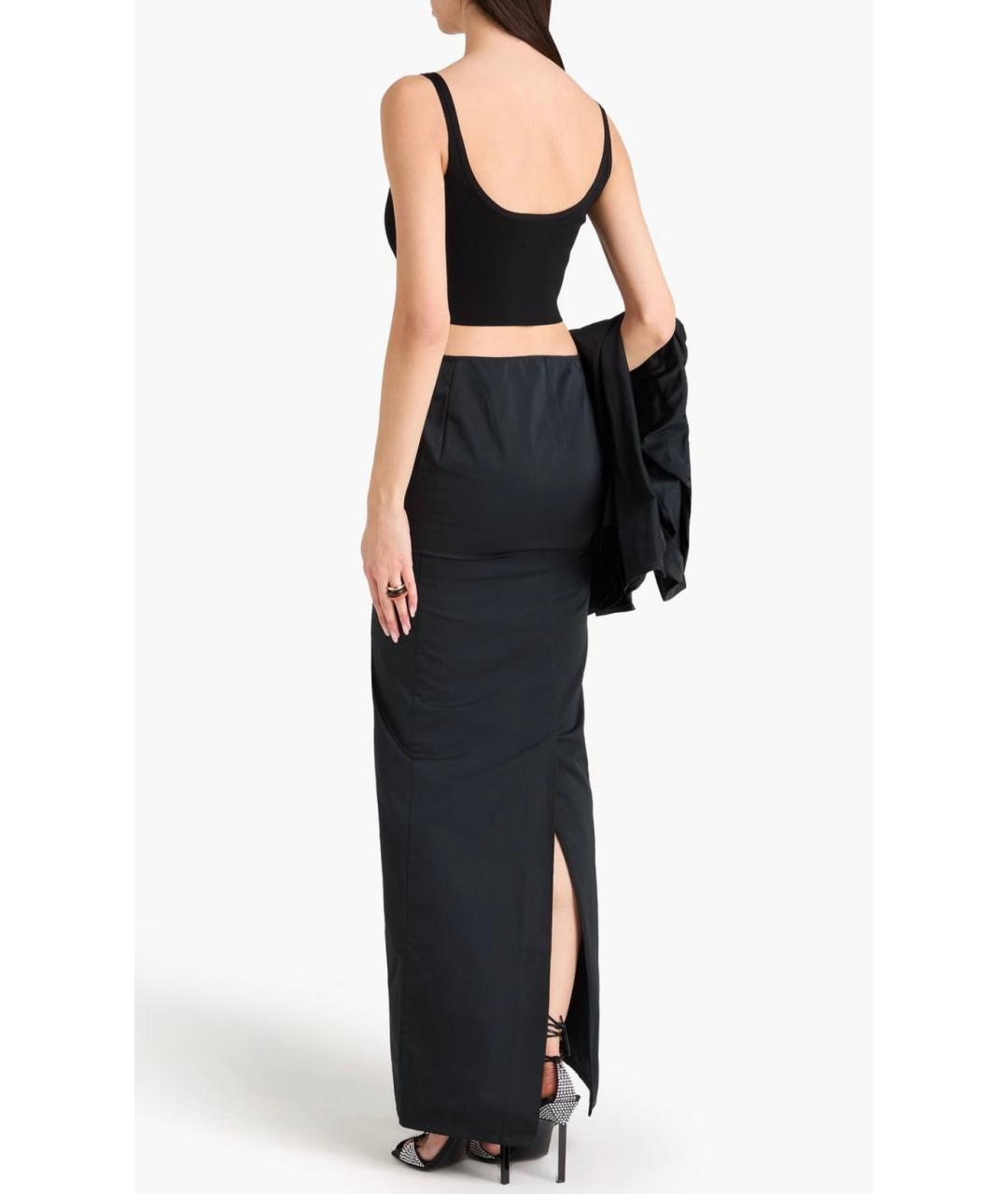 LUDOVIC DE SAINT SERNIN Черная шерстяная юбка макси, фото 3