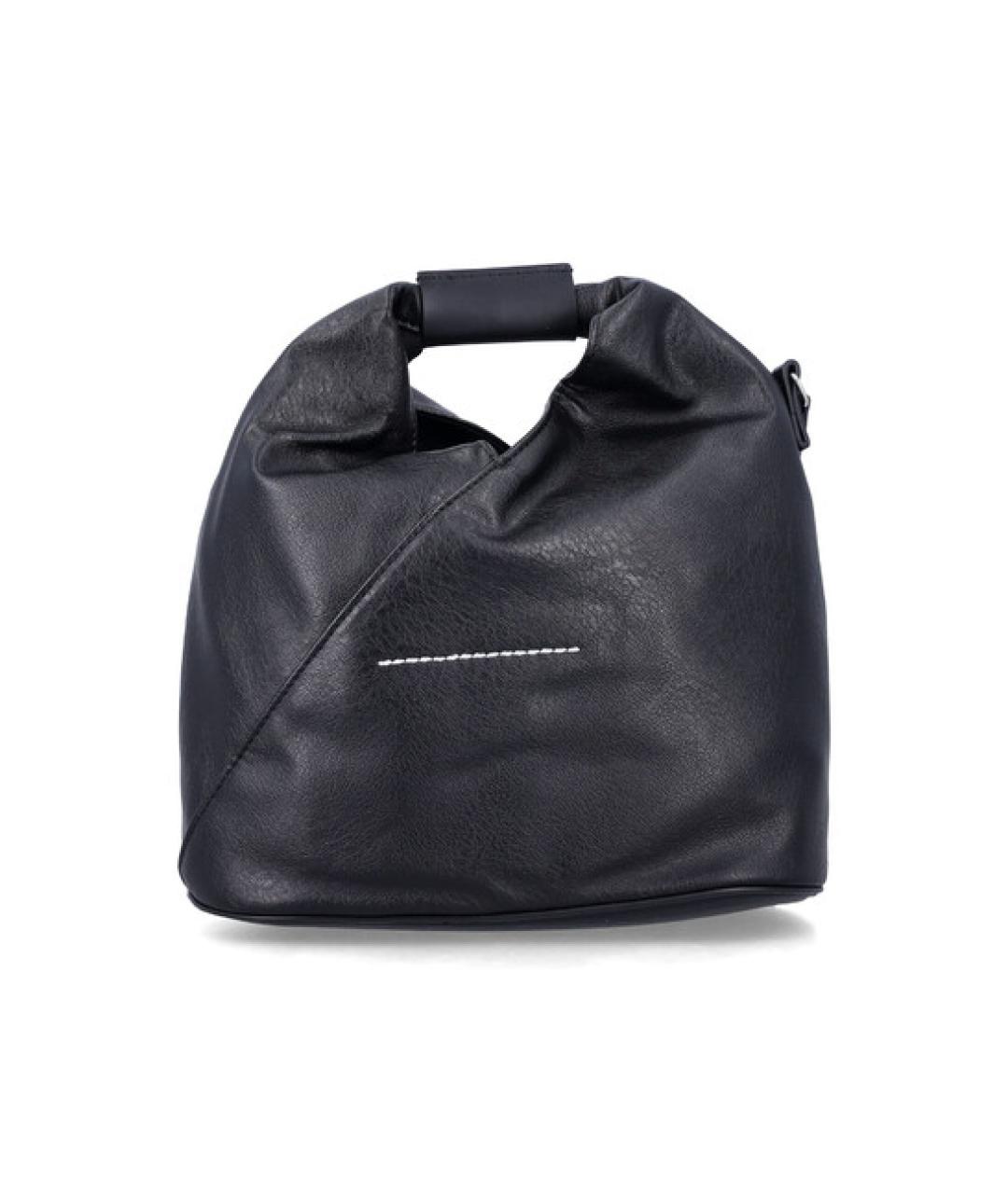 MM6 MAISON MARGIELA Черная кожаная сумка через плечо, фото 4