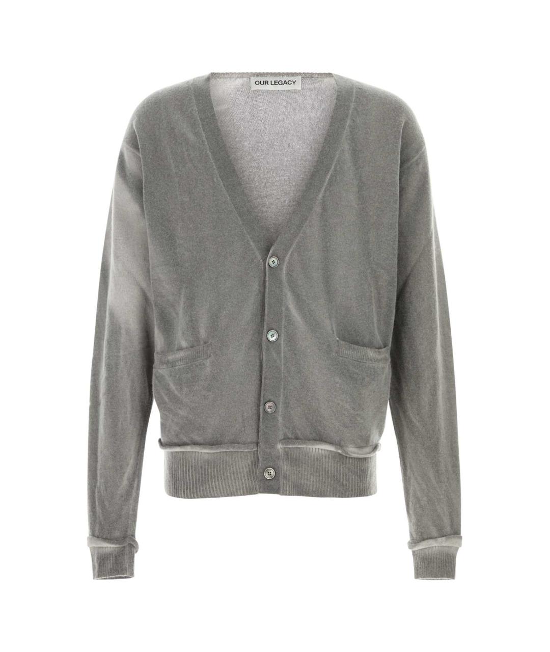 OUR LEGACY Серый шерстяной кардиган, фото 1