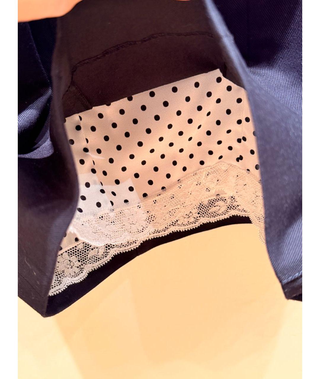 DOLCE&GABBANA Темно-синее хлопковое повседневное платье, фото 6