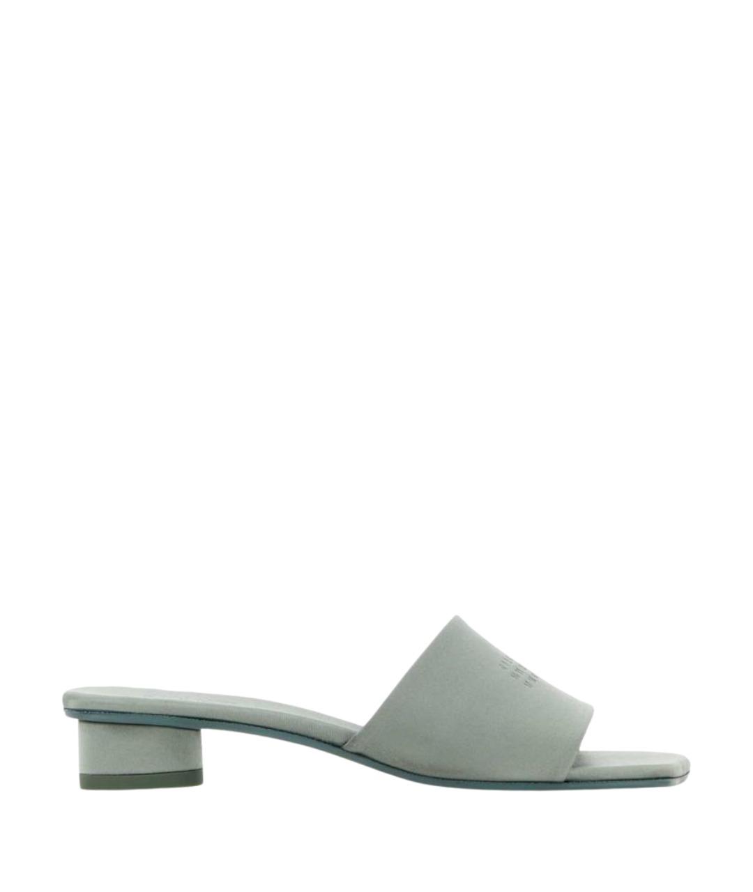 MM6 MAISON MARGIELA Голубые кожаные мюли, фото 1