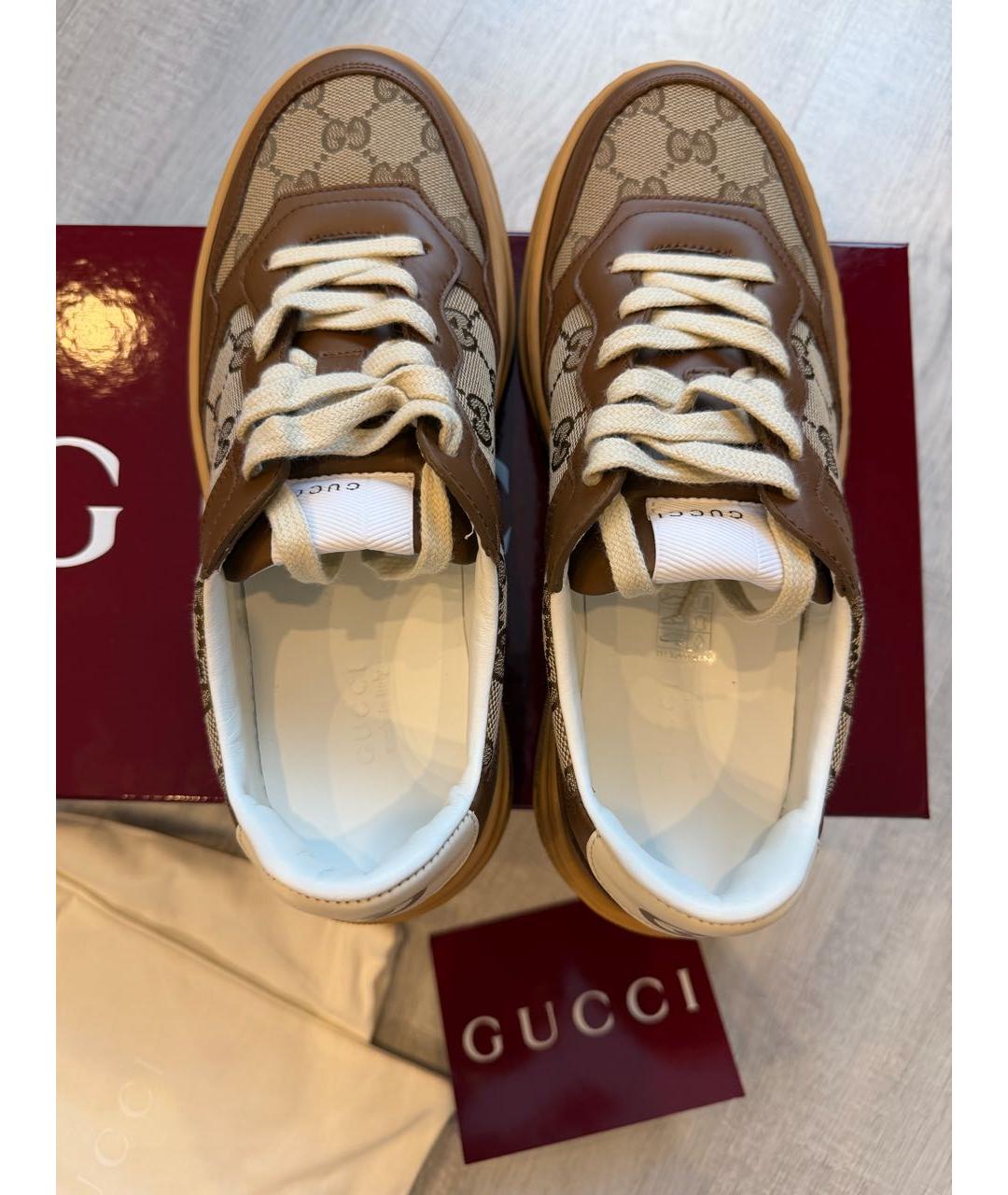 GUCCI Коричневые кроссовки, фото 3