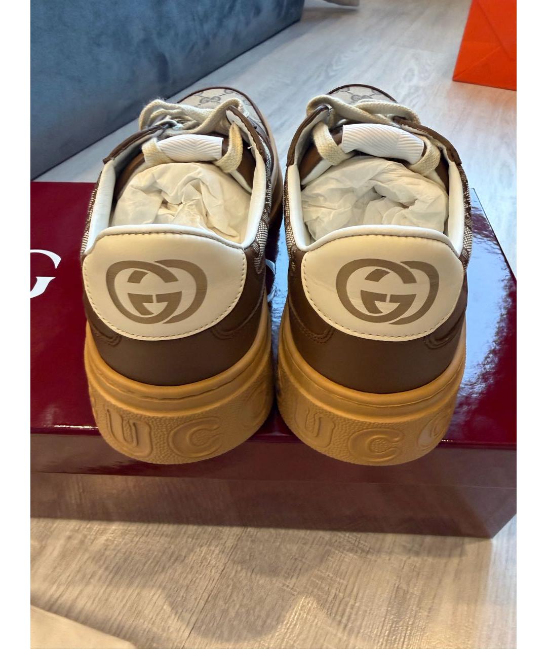 GUCCI Коричневые кроссовки, фото 4