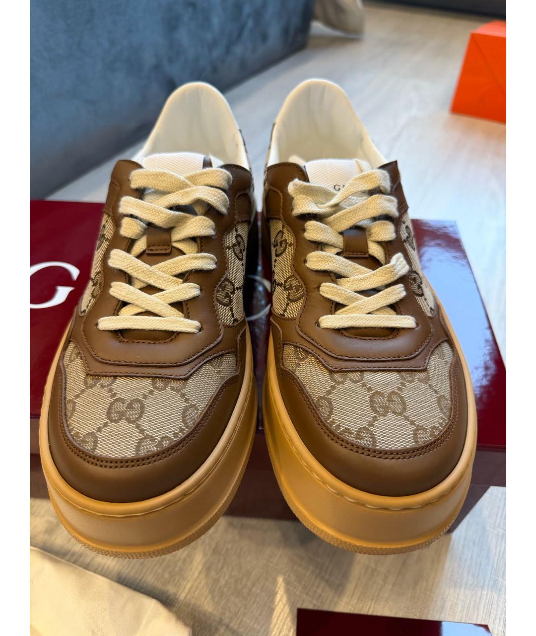 GUCCI Коричневые кроссовки, фото 2