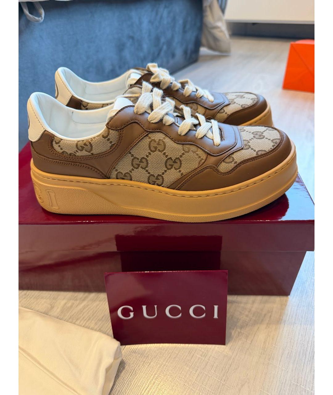 GUCCI Коричневые кроссовки, фото 7