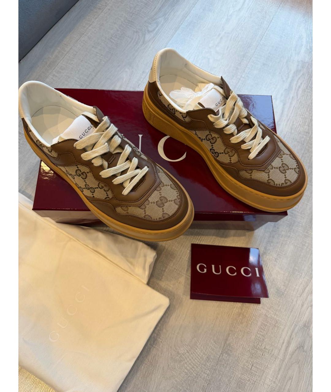 GUCCI Коричневые кроссовки, фото 5