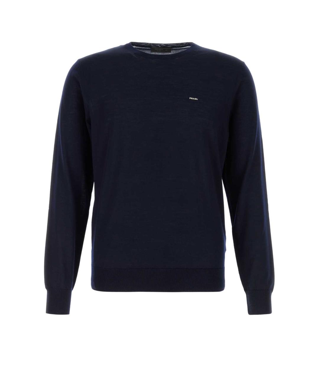 PRADA Синий шерстяной джемпер / свитер, фото 1