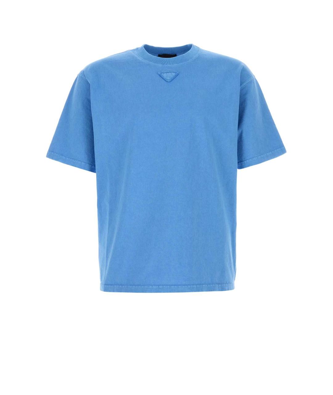 PRADA Голубая хлопковая футболка, фото 1