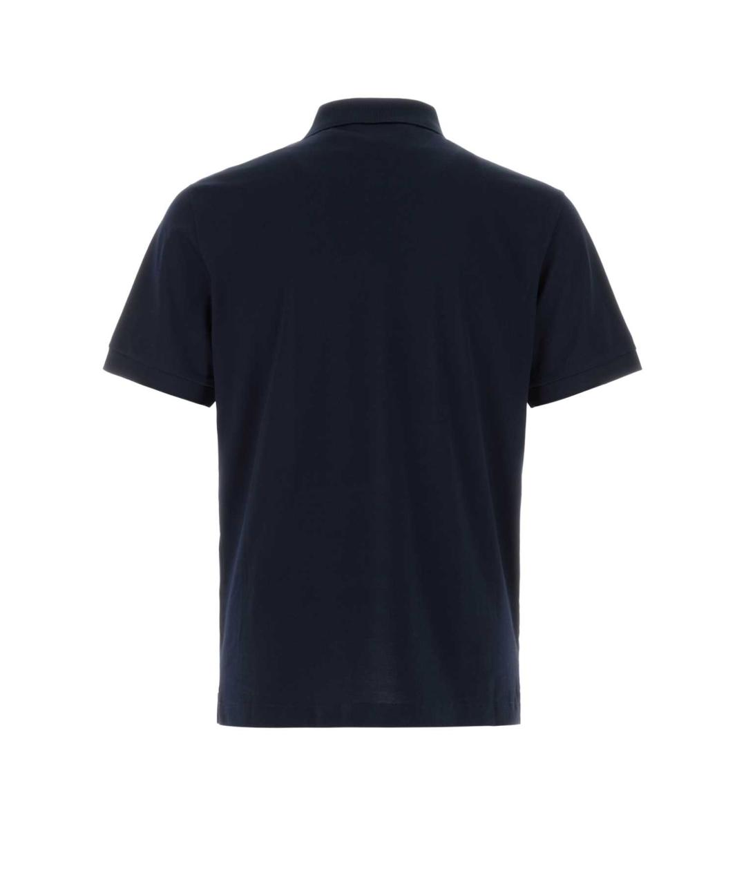 PRADA Темно-синее хлопковое поло с коротким рукавом, фото 2